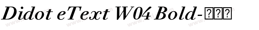Didot eText W04 Bold字体转换